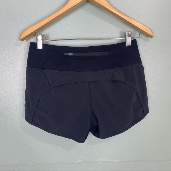 Lululemon Run Times Short Sz 4 Black 4” - Picture 2 of 4